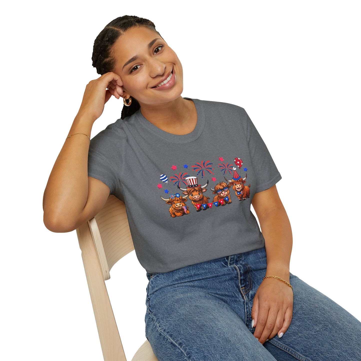 Festive Graphic T-Shirt, Independence Day Shirt, Casual Summer Style, Unisex Tee, Holiday Celebration Wear, Fireworks Design