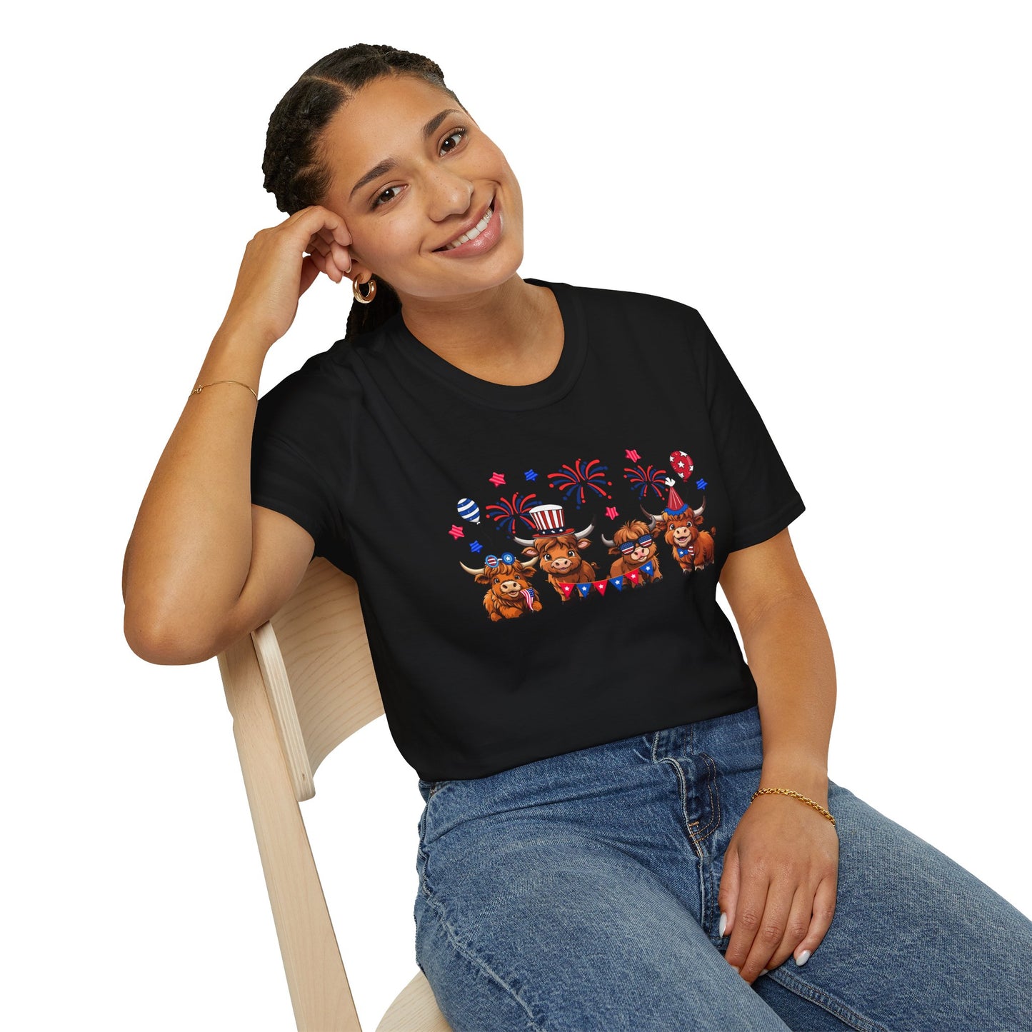Festive Graphic T-Shirt, Independence Day Shirt, Casual Summer Style, Unisex Tee, Holiday Celebration Wear, Fireworks Design